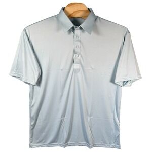 Collars &‎ Co. Polo Shirt Mens 2XL Blue Dress Collar Button Down Short Sleeve